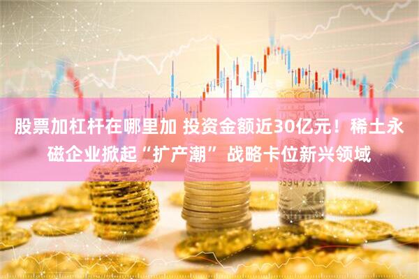 股票加杠杆在哪里加 投资金额近30亿元！稀土永磁企业掀起“扩产潮” 战略卡位新兴领域